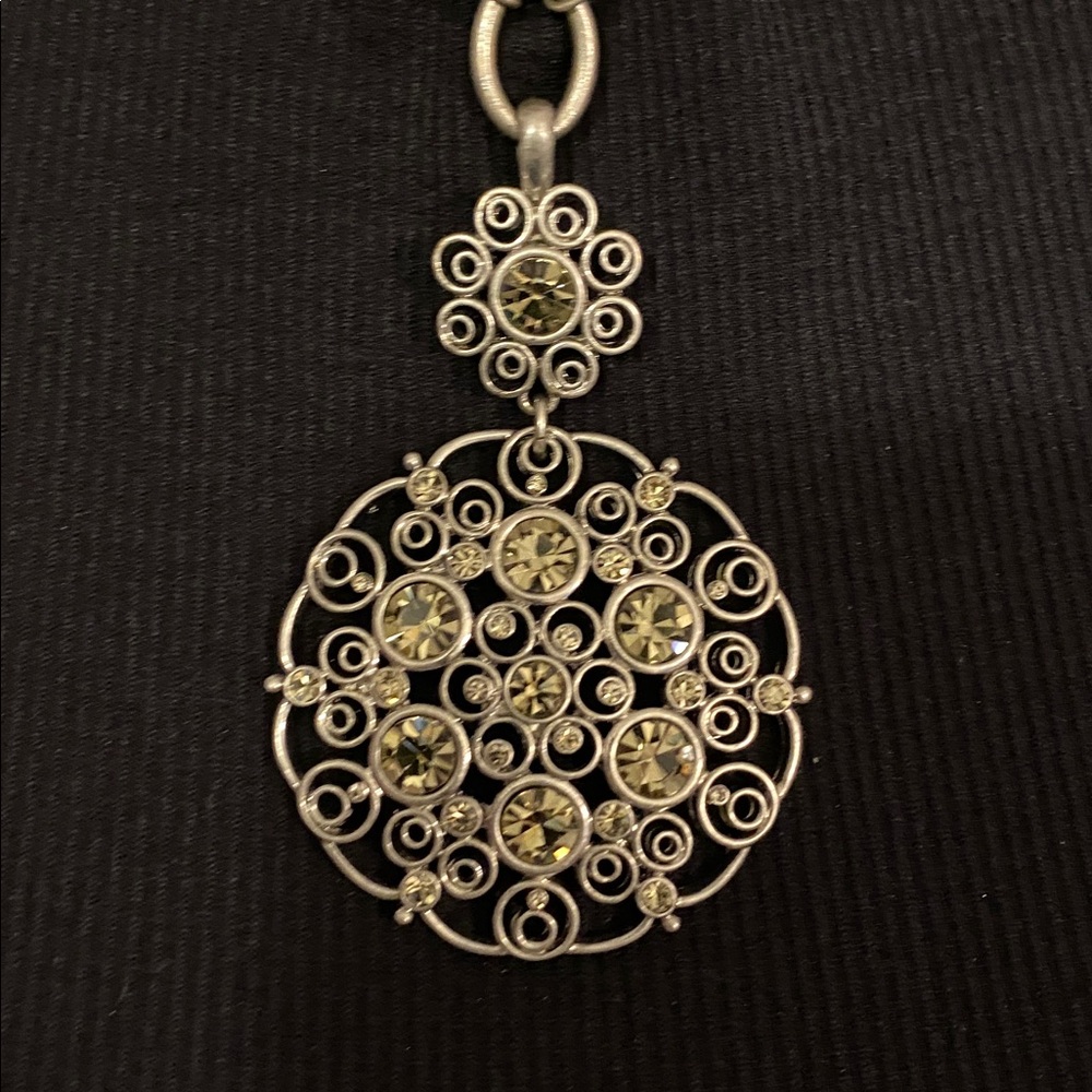 Lia Sophia Silver and Gold Pendant Necklace - Picture 2 of 3